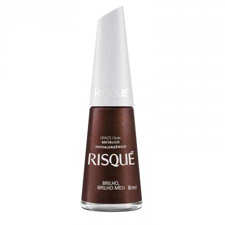 Esmalte Risqué Nude Metálico Brilho, Brilho Meu 8ml