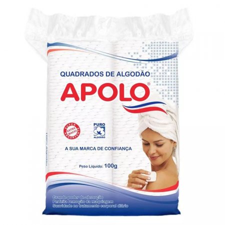 Algodão Apolo Quadrado Facial 100g