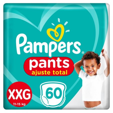 Fralda Pampers Pants Ajuste Total Top Tamanho XXG com 60 unidades