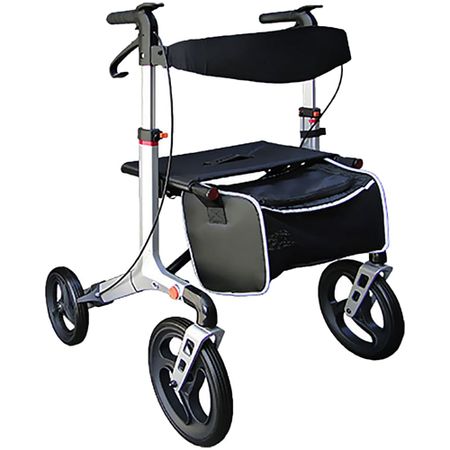 Andador Praxis Sc5023B - 4 Rodas - Com Cesto - Dobrável - Em Alumínio
