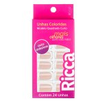 Unhas Ricca Autoadesivas Francesinha Rosa