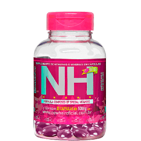 Belkit NH New Hair - Cápsulas Crescimento Capilar Pele Unhas 30 dias