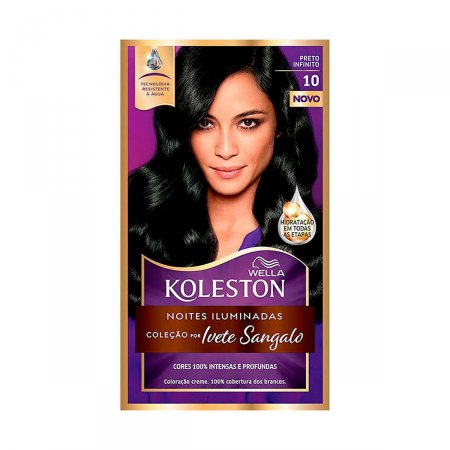 Tintura Creme Koleston Noites Iluminadas 10 Preto Infinito com 1 Unidade