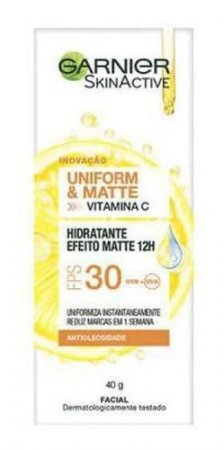 Hidratante Facial Garnier Skinactive Uniform&matte Fps 30
