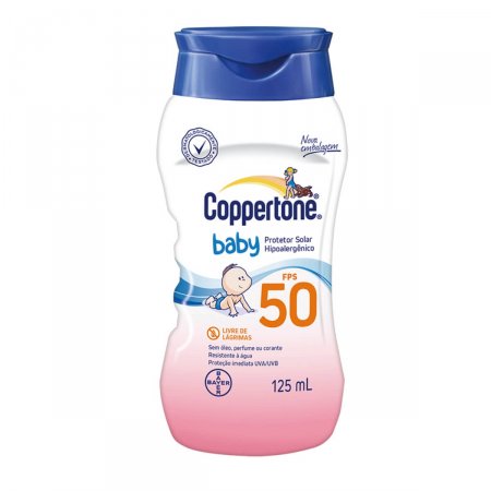 Protetor Solar Infantil Hipoalergênico Coppertone Baby FPS 50 com 125ml