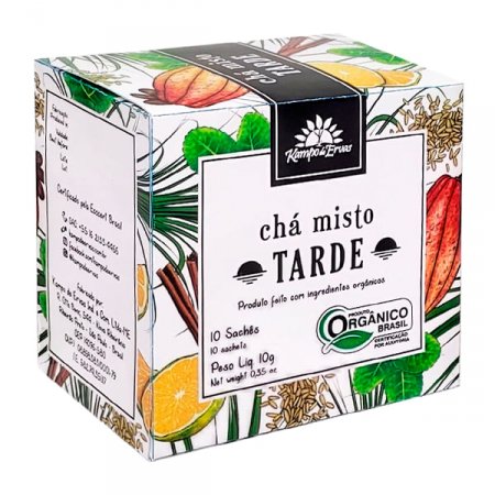 Harmonia Tarde Chá Orgânico Mate Laranja Nibs Cacau 10Sachês