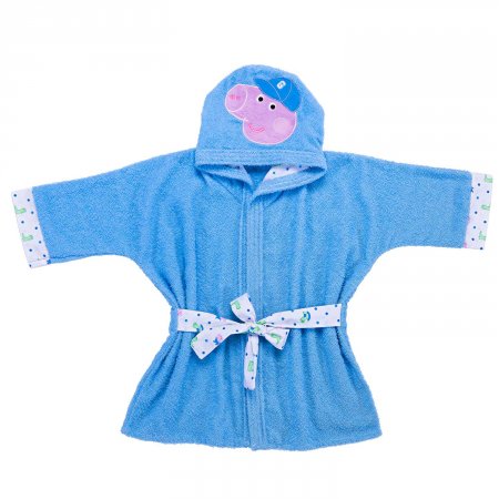 Roupão com Capuz Bordado Peppa Pig - George