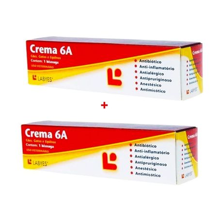 Crema 6A Antibiotico Labyes - Kit 2 de 30g