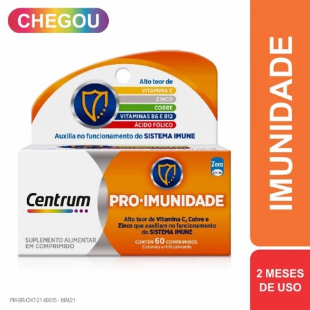 Suplemento Alimentar Centrum Pró-Imunidade com 60 Comprimidos