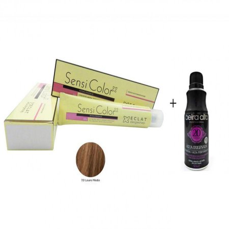 Tintura Sensi Color Hipoalergenica Cor 7.0 Louro Medio Alergoshop