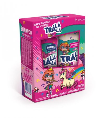 Kit Shampoo (480ml) + Condicionador (480ml) Trá Lá Lá Kids - HidraKids