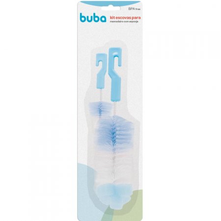 Kit Escova Mamad. C Esp. Azul Buba Baby