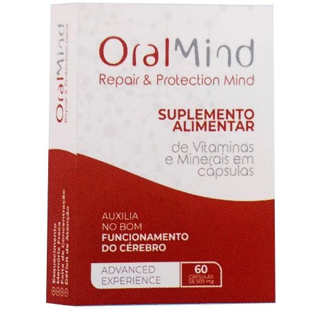 Oral Mind 500mg Funcionamento do Cérebro 60 Cápsulas Bedalm Pharma