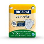 Fralda Descartável para Adulto Bigfral Derma Plus P com 9 unidades