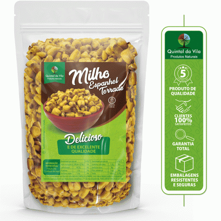 Milho Torrado E Salgado Crocante e de Excelente Qualidade - 500g a Vácuo