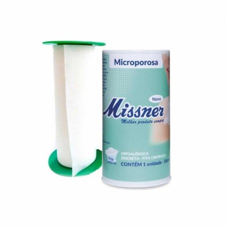 Fita Cirúrgica Microporosa Branca Missner Hipoalérgica 10cm x 4,5m
