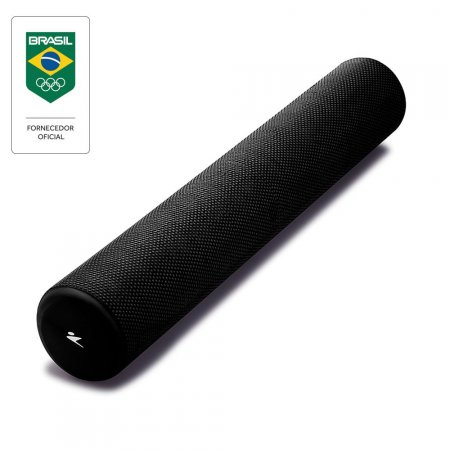 Rolo Miofascial Liberação 90 cm Funcional para Pilates e Yoga Preto Ziva