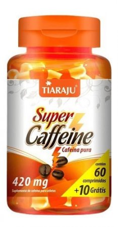 Cafeina Super Caffeine 70 Comprimidos 420mg - Tiaraju - A