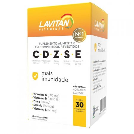 Suplemento Lavitan CDZSE Cimed Mais Imunidade com 30 caps