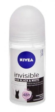 Desod Antit Roll On Nivea Invisible Black&white Clear 50ml