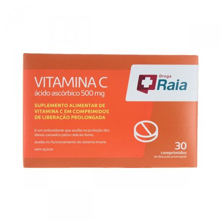 Vitamina C Droga Raia 500mg 30 Comprimidos