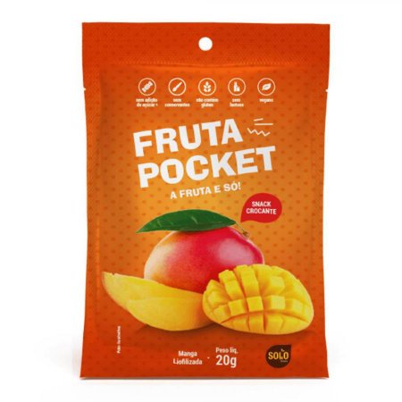 Fruta Pocket Manga Liofilizado 20g Solo Snacks