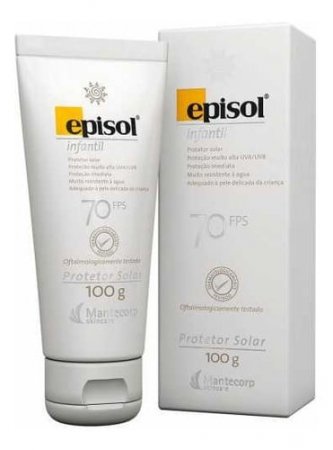 Prot Solar Infantil Fps 70, 100g, Episol Skincare, Multicor