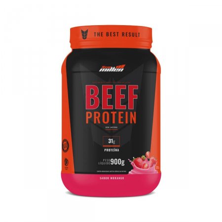 Beef Protein Isolete Morango 900g New Millen