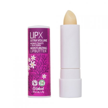 Protetor e Hidratante Labial Natural LipX Extra Volume Moisturizing Lipbutter 3,8g - Labot