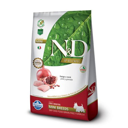 Ração Farmina N & D Prime Frango e Romã para Cães Adultos de Raças Pequenas-800g