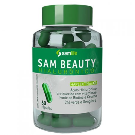 Ácido hialurônico em cápsula c/ Vit e minerais - Sam Beauty