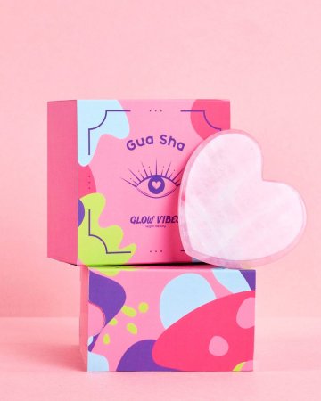 Gua Sha Coração Quartzo Rosa