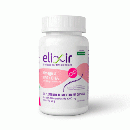 Ômega 3 Elixir EPA660mg DHA660mg 1000mg 60caps