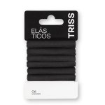 Elástico de Cabelo Triss Tecido Preto com 6 unidades
