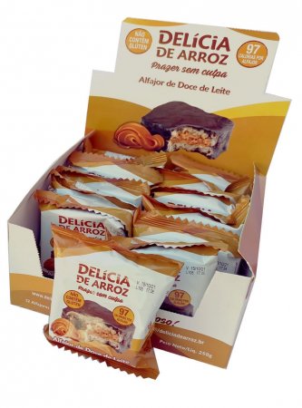 Delícia de Arroz Alfajor de Doce de Leite 12 unidades Nutritiva