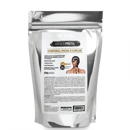 Argila Preta 500g Facial Corporal E Capilar Vedis