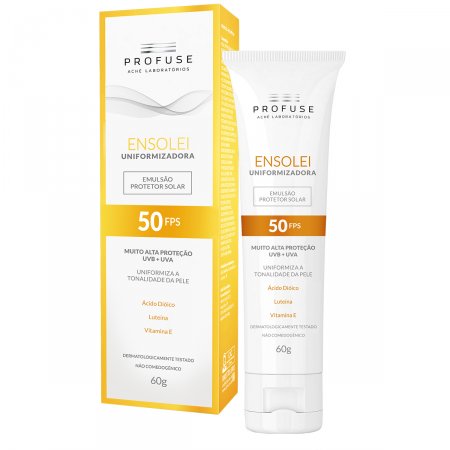 Protetor Solar Profuse Ensolei Uniformizadora FPS 50 Emulsão com 60g