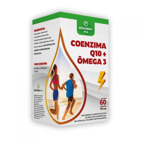 Coenzima Q10 + Ômega 3 60 Cápsulas