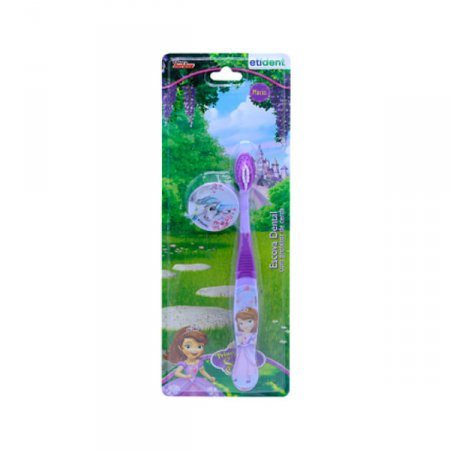 Escova Dental Infantil Princesinha Sofia com Capa - Etident