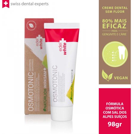 Creme Dental Edel White sem Flúor Osmotonic 75ml