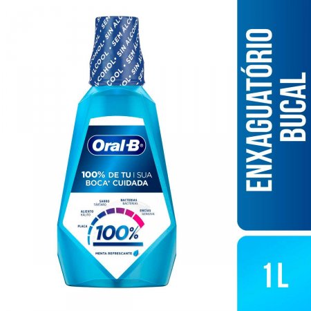 Enxaguante Bucal Oral-B 100% De Sua Boca Cuidada com 1L
