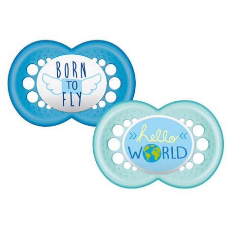 Kit Chupeta MAM Sayings Boys Tamanho 2 - maiores de 6 meses Cores Sortidas com 2 unidades