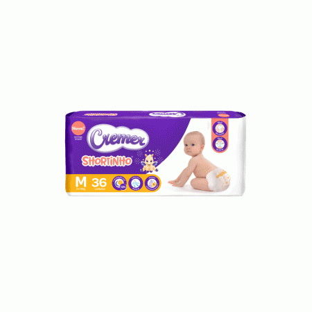 FRALDA CREMER SHORTINHO JUMBO M 36 UNIDADES
