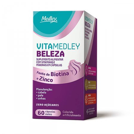 Suplemento Alimentar VitaMedley Beleza com 60 cápsulas