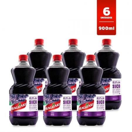 KIT SUCO DE UVA MAGUARY 900ML - CAIXA 6 UNIDADES