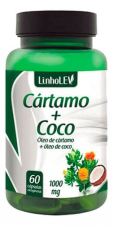 Óleo De Cártamo E Coco 1000mg 60 Cápsulas - Linho Lev - A