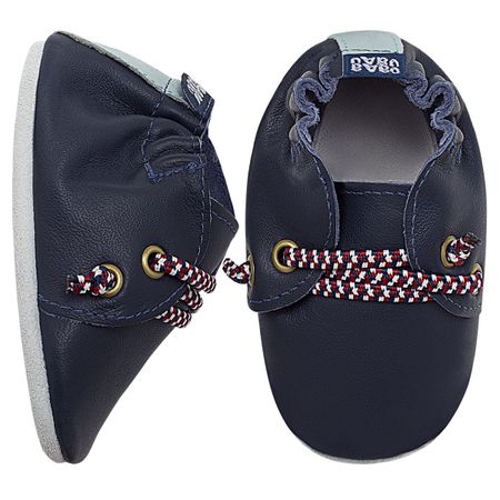 Sapatinho para bebê New Wave em couro Eco Marinho - Babo Uabu BABO70 SAPATO NEW WAVE MARINHO-12-18 meses