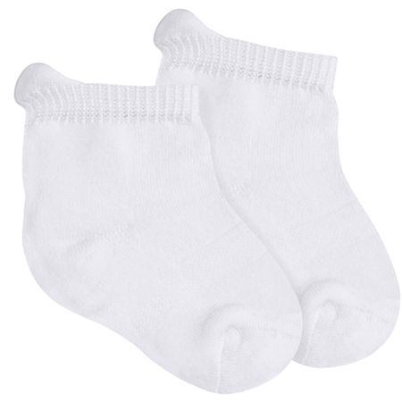 Meia Soquete atoalhada para bebê Branca - Lupo LU02065-001.1110 MEIA LUPO BU ATOALHADA BRANCA-16/19