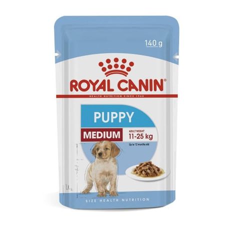 Ração Úmida Royal Canin Sachê Cães Puppy Médio Filhotes 140g