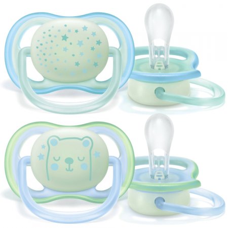 Chupeta Ultra Air 0-6m Philips Avent - SCF376/11-  Azul - Brilha no Escuro